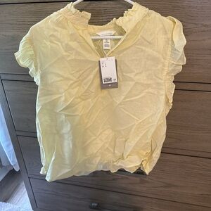Yellow Ruffled Women's Top
